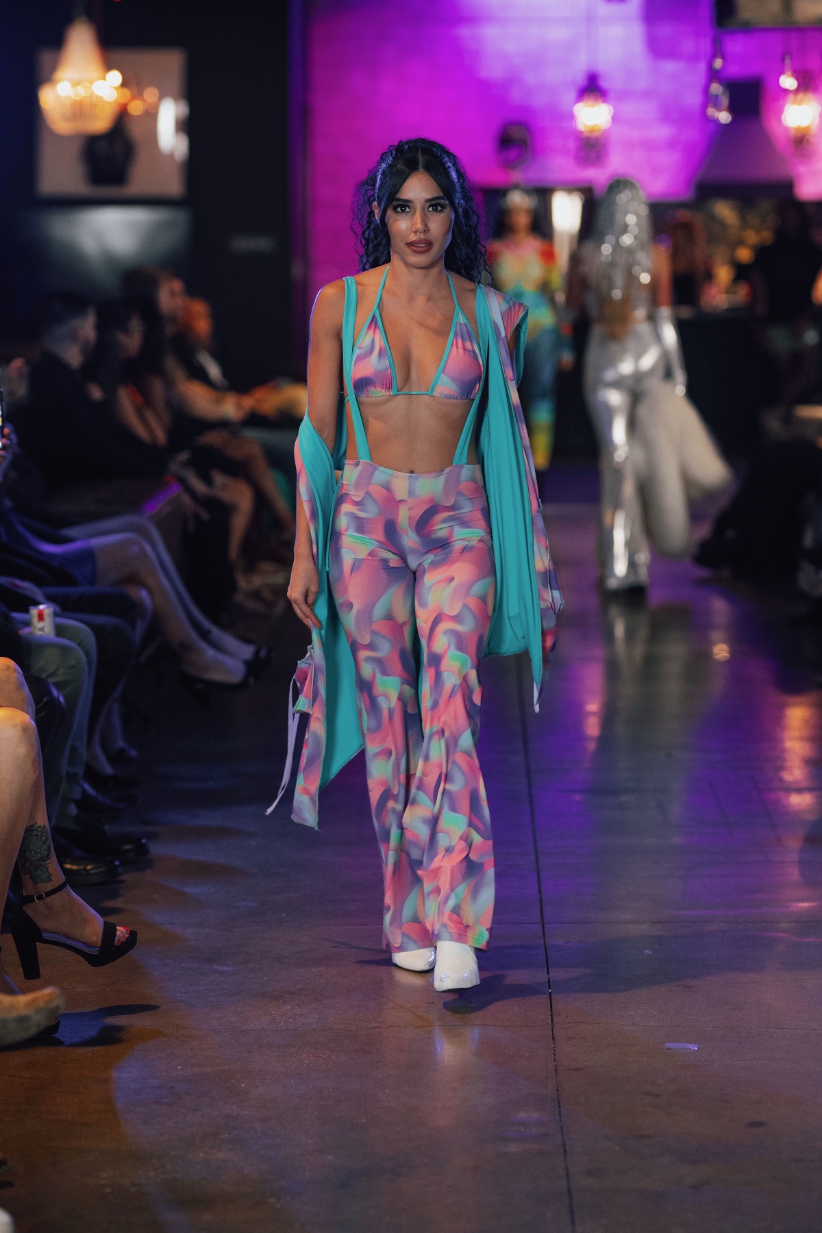 Neon Runway Walk